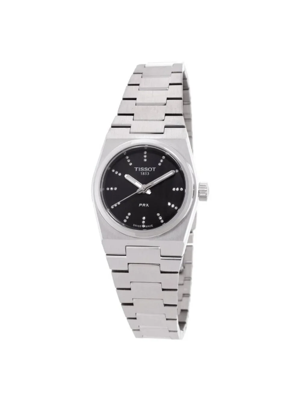 NWT Tissot PRX Quartz Diamond Black Dial Ladies Watch